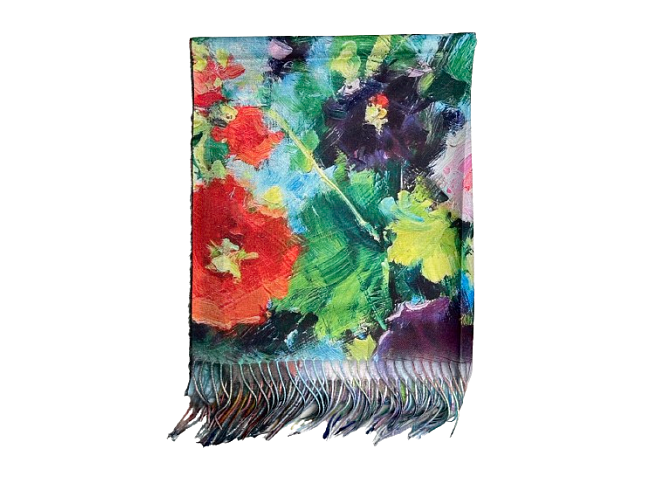 V. van Gogh paveikslo motyvais  dvipusė kašmyro skara šalis 